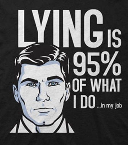 (image for) Archer Lying is 95% of what I Do... T-Shirt